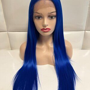 ELECTRIC BLUE Lace Front Wig - Long & Straight - Synthetic Wigs- Alt